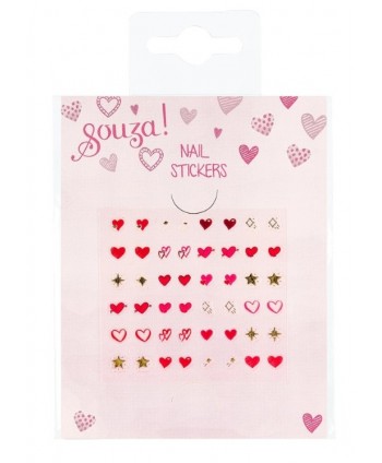 Stickers uñas corazones